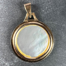 Load image into Gallery viewer, French Virgin Mary Mother of Pearl 18K Yellow Gold Charm Pendant