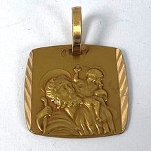 Load image into Gallery viewer, French 18K Yellow Gold Saint Christopher Religious Charm Pendant