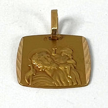 Load image into Gallery viewer, French 18K Yellow Gold Saint Christopher Religious Charm Pendant