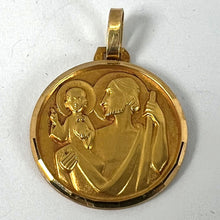 Load image into Gallery viewer, Vintage French 18K Yellow Gold Saint Christopher Religious Charm Pendant