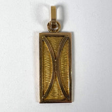 Load image into Gallery viewer, French 18K Yellow Gold Zodiac Pisces Symbol Charm Pendant