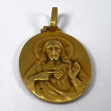 Load image into Gallery viewer, Perriat French Sacred Heart Madonna and Child 18K Yellow Gold Medal Pendant