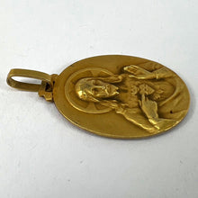 Load image into Gallery viewer, Perriat French Sacred Heart Madonna and Child 18K Yellow Gold Medal Pendant