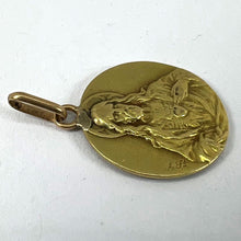 Load image into Gallery viewer, French Sacred Heart Madonna and Child 18K Yellow Gold Medal Pendant