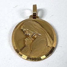 Load image into Gallery viewer, Monier Perriat French Virgin Mary Oval 18K Yellow Gold Pendant Medal