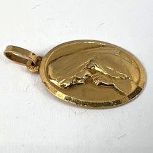 Load image into Gallery viewer, Monier Perriat French Virgin Mary Oval 18K Yellow Gold Pendant Medal