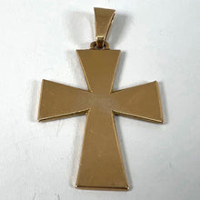 Load image into Gallery viewer, French 18K Rose Gold Tapered Arms Cross Pendant
