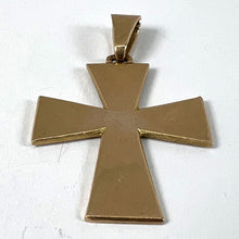 Load image into Gallery viewer, French 18K Rose Gold Tapered Arms Cross Pendant