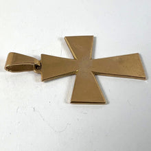 Load image into Gallery viewer, French 18K Rose Gold Tapered Arms Cross Pendant