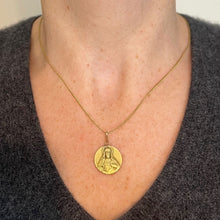 Load image into Gallery viewer, French Sacred Heart Madonna and Child 18K Yellow Gold Medal Pendant
