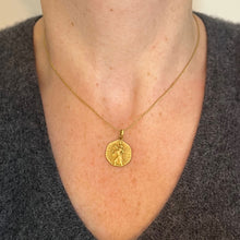 Load image into Gallery viewer, French Tricard Saint Christopher 18K Yellow Gold Charm Pendant Medal