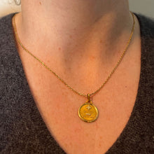 Load image into Gallery viewer, Augis French More Than Yesterday 18K Yellow Gold Love Charm Pendant