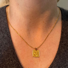 Load image into Gallery viewer, French 18K Yellow Gold Saint Christopher Religious Charm Pendant