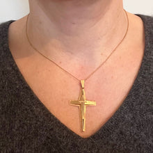 Load image into Gallery viewer, French 18K Yellow Gold Cross Pendant