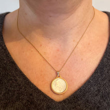 Load image into Gallery viewer, French Virgin Mary Mother of Pearl 18K Yellow Gold Charm Pendant