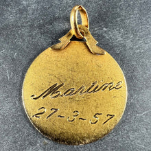 Load image into Gallery viewer, French 18K Yellow Gold Virgin Mary Charm Pendant Medal