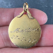 Load image into Gallery viewer, French 18K Yellow Gold Virgin Mary Charm Pendant Medal