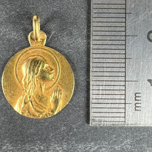 Load image into Gallery viewer, Antique French 18K Yellow Gold Virgin Mary Religious Pendant Medal