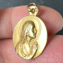 Load image into Gallery viewer, Antique French 18K Yellow Gold Virgin Mary Religious Pendant Medal
