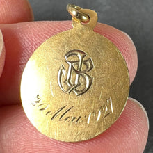 Load image into Gallery viewer, Antique French 18K Yellow Gold Virgin Mary Religious Pendant Medal