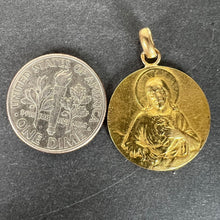 Load image into Gallery viewer, Dropsy Sacred Heart Virgin Mary Madonna Carmeli 18K Yellow Gold Medal Pendant