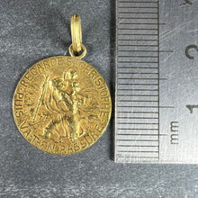 Load image into Gallery viewer, French Tairac Saint Christopher 18K Yellow Gold Religious Travel Medal Pendant