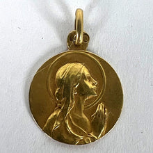 Load image into Gallery viewer, Antique French 18K Yellow Gold Virgin Mary Religious Pendant Medal