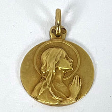 Load image into Gallery viewer, Antique French 18K Yellow Gold Virgin Mary Religious Pendant Medal