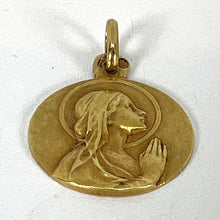 Load image into Gallery viewer, Antique French 18K Yellow Gold Virgin Mary Religious Pendant Medal