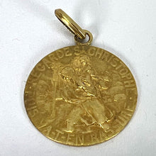Load image into Gallery viewer, French Tairac Saint Christopher 18K Yellow Gold Religious Travel Medal Pendant