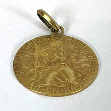 Load image into Gallery viewer, French Tairac Saint Christopher 18K Yellow Gold Religious Travel Medal Pendant