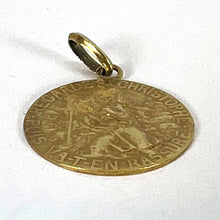 Load image into Gallery viewer, French Tairac Saint Christopher 18K Yellow Gold Religious Travel Medal Pendant
