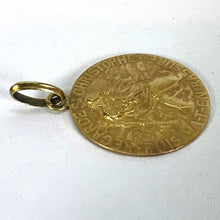 Load image into Gallery viewer, French Tairac Saint Christopher 18K Yellow Gold Religious Travel Medal Pendant