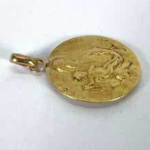 Load image into Gallery viewer, Dropsy Sacred Heart Virgin Mary Madonna Carmeli 18K Yellow Gold Medal Pendant