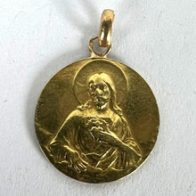 Load image into Gallery viewer, Dropsy Sacred Heart Virgin Mary Madonna Carmeli 18K Yellow Gold Medal Pendant