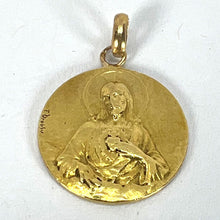 Load image into Gallery viewer, Dropsy Sacred Heart Virgin Mary Madonna Carmeli 18K Yellow Gold Medal Pendant
