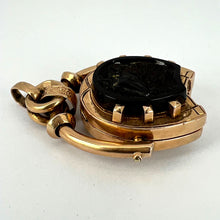 Load image into Gallery viewer, Horseshoe Onyx Horse Cameo 18K Rose Gold Pendant Locket