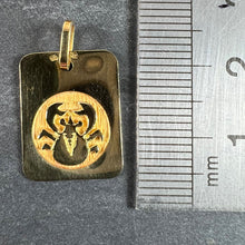 Load image into Gallery viewer, French Cancer Starsign Zodiac 18K Yellow Gold Charm Medal Pendant
