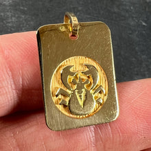 Load image into Gallery viewer, French Cancer Starsign Zodiac 18K Yellow Gold Charm Medal Pendant