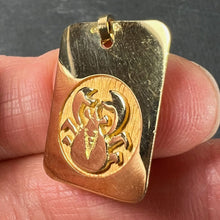 Load image into Gallery viewer, French Cancer Starsign Zodiac 18K Yellow Gold Charm Medal Pendant