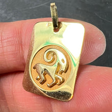 Load image into Gallery viewer, French Ares Starsign Zodiac 18K Yellow Gold Charm Medal Pendant