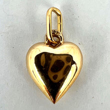 Load image into Gallery viewer, French 18K Gold Puffy Love Heart Charm Pendant