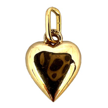 Load image into Gallery viewer, French 18K Gold Puffy Love Heart Charm Pendant