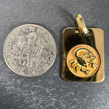 Load image into Gallery viewer, French Scorpio Starsign Zodiac 18K Yellow Gold Charm Medal Pendant