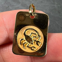 Load image into Gallery viewer, French Scorpio Starsign Zodiac 18K Yellow Gold Charm Medal Pendant