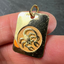 Load image into Gallery viewer, French Scorpio Starsign Zodiac 18K Yellow Gold Charm Medal Pendant