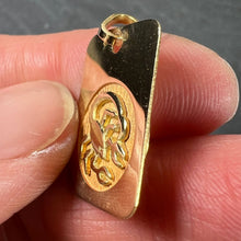 Load image into Gallery viewer, French Scorpio Starsign Zodiac 18K Yellow Gold Charm Medal Pendant