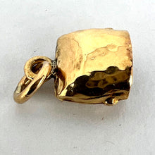 Load image into Gallery viewer, French 18K Yellow Gold Hammered Cow Bell Charm Pendant