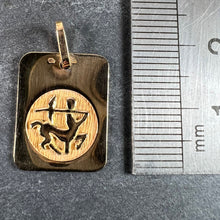 Load image into Gallery viewer, French Sagittarius Starsign Zodiac 18K Yellow Gold Charm Medal Pendant