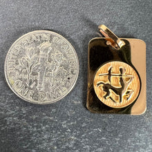 Load image into Gallery viewer, French Sagittarius Starsign Zodiac 18K Yellow Gold Charm Medal Pendant